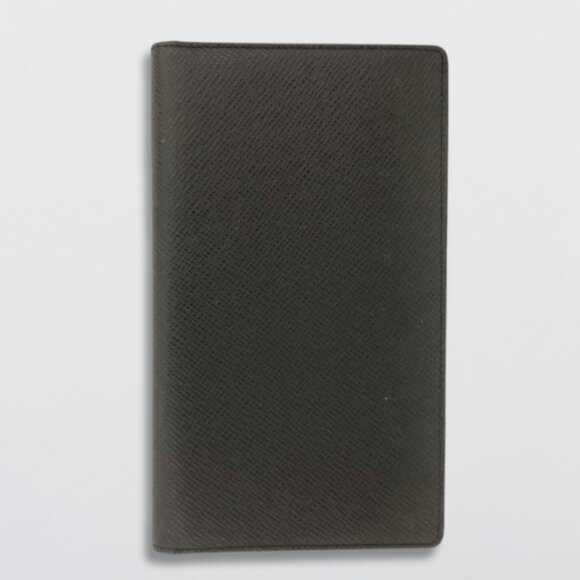 Louis Vuitton Taiga Agenda De Poche Wallet Leather Pocket Notebook Cover Black - Picture 15 of 16